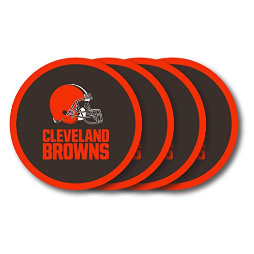 Duck House NFL Cleveland Browns Vinyl-Untersetzer-Set (4 Stück) von Duck House
