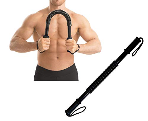 Ducomi Power Flexibler Widerstandsfeder, Hantel-Brustverlängerer - Trainingsgeräte für Heimtrainer und Fitnessstudio - Twister Bar Mann und Frau - Muskelstärkung (80 kg) von Ducomi