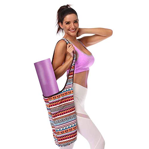 Ducomi Tasche für Yogamatte, Tasche für Fitnessstudio, mit Wassertasche, Handtuch und Zubehör, funktionaler Schultergurt für Sport, Fitness, Pilates, Geschenk für Damen (Vinyasa) von Ducomi