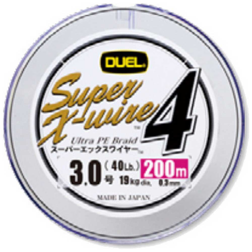 Duel Super X-wire 4 Braided Line 200 M Weiß 0.240 mm von Duel