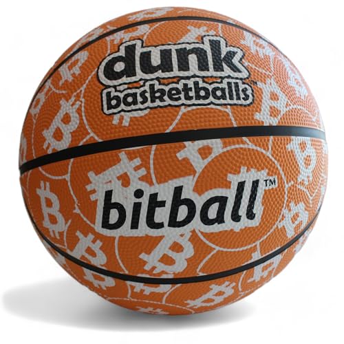 Dunk Balls Bitcoin-Basketball, ultimatives Krypto-Geschenk, reguläre Größe, Ball für drinnen und draußen von Dunk Basketballs