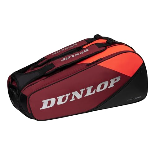 Dunlop 2024 CX Performance 8 Schläger-Tennis-Tasche, Schwarz/Rot von Dunlop Sports