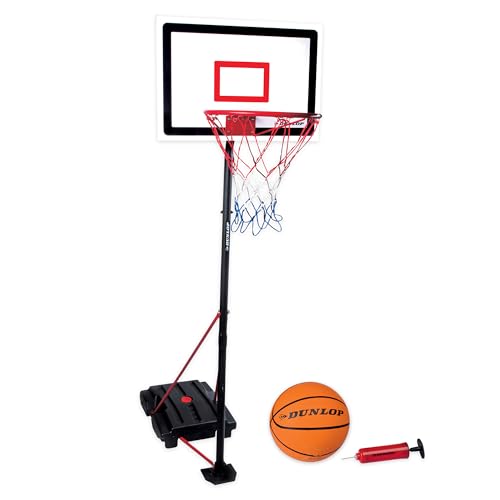 Dunlop Basketballkorb - Basketballset - Höhenverstellbar 165-205cm - Einschließlich Basketball und Pumpe - Basketballkorb Für Kinder von DUNLOP