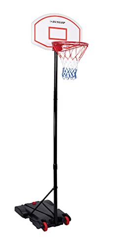 Dunlop Basketballkorb mit Ständer - Basketballkörbe 71 x 45 cm - Basketballständer - Einstellbare Höhe von 165CM Biz 205CM - Basketballkorb Outdoor - Basketball Hoop - Kunststoff - Schwarz von Dunlop Sports