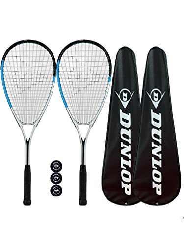 Dunlop Biotec Ti Squashschläger (Verschiedene Optionen) (2 x Squashschläger + 3 Squashbälle) von Dunlop Sports