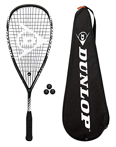 Dunlop Blackstorm Titanium 2.0 Squashschläger + 3 Squashbällen von Dunlop Sports