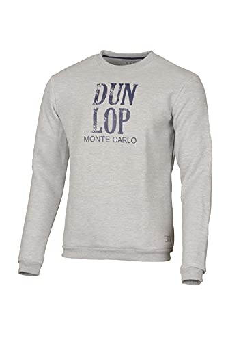 Dunlop Essential Round Neck Sweatshirt Grey, Tennis, Sweatshirt, grau, Aufdruck Monte Carlo von Dunlop Sports