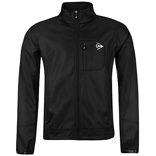 Dunlop Essentials Unisex Soft Shell Fleece Jacke, schwarz, XL von DUNLOP