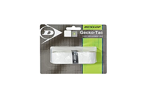 Dunlop Gecko Tac Replacement Grip Basisgriffbänder, weiß, One Size von DUNLOP