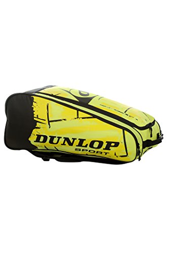 Dunlop Schlägertasche Revolution NT 10-Racket Bag Tennis-Tasche, Gelb, 80 x 38 x 35 cm, 70 Liter von Dunlop Sports