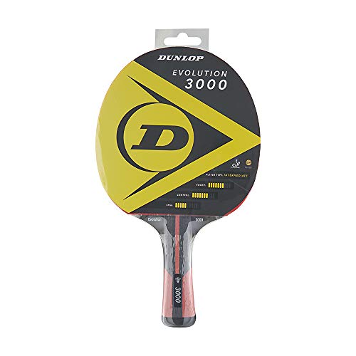 Dunlop Sports Dunlop Evolution 2000 Tischtennisschläger, ITTF zertifizierter TT Schläger, perfekt für fortgeschrittene Spieler, schwarz, Einheitsgröße von DUNLOP