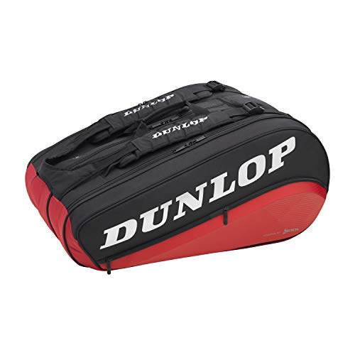 Dunlop Sports Unisex-Erwachsene 2021 CX-Performance 8-Racket Thermo Tennistasche, schwarz/red, 8-Pack von Dunlop Sports
