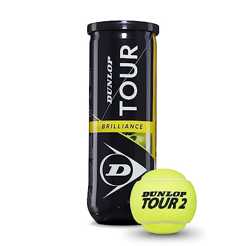 Dunlop Tennisball Tour Brilliance – für alle Bodenbeläge (1x3er Dose) von DUNLOP