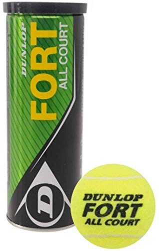 tennisball Fort All Court Gummi/Filz gelb 4 Stück 4 stück gelb junior,unisex von Dunlop Sports