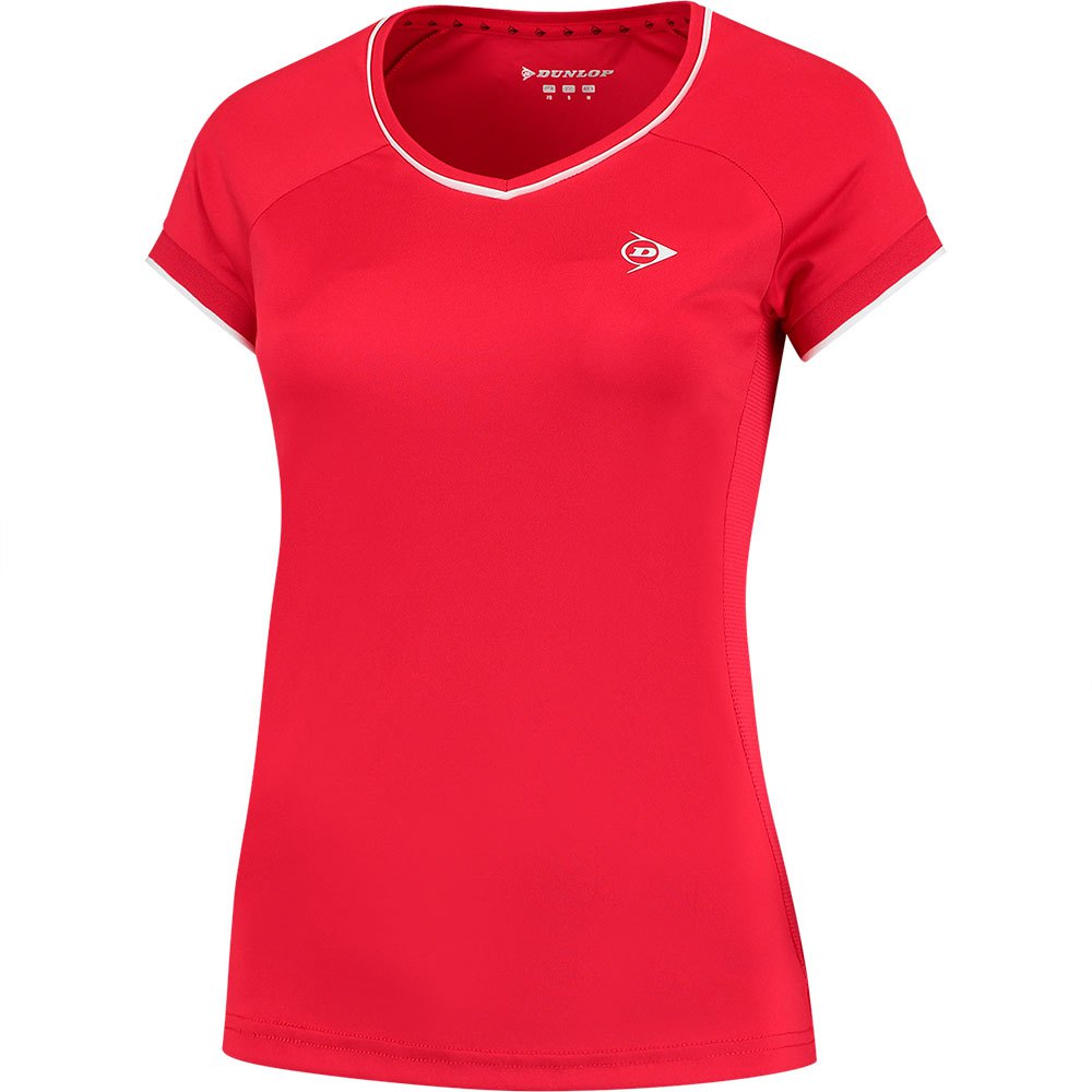 Dunlop Club Short Sleeve T-shirt Rot 2XL Frau von Dunlop
