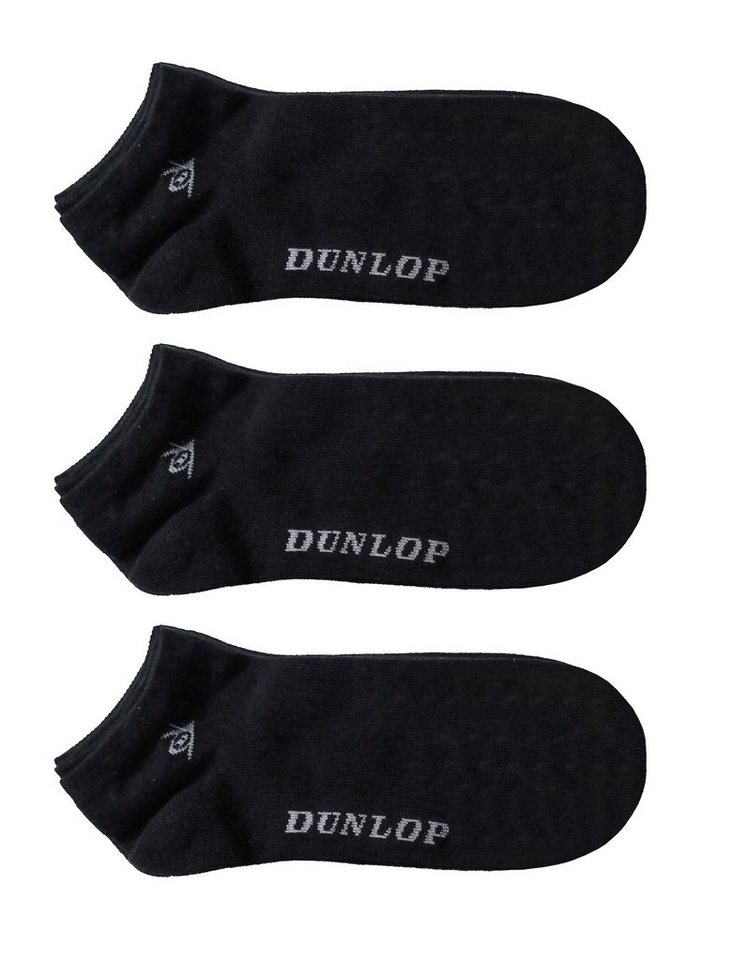 Dunlop Sneakersocken 3 Paar SNEAKERSOCKEN Große: 39-42 Schwarz Sportsocken (Größe 39-42) Tennissocken Sneaker Socken von Dunlop