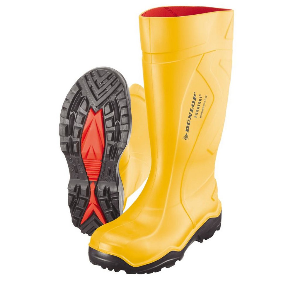 Dunlop Stiefel Purofort+, S5, Gr. 39, gelb Sicherheitsstiefel von Dunlop