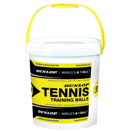 Dunlop Training Tennis Balls Bucket Gelb,Weiß 60 Balls von Dunlop