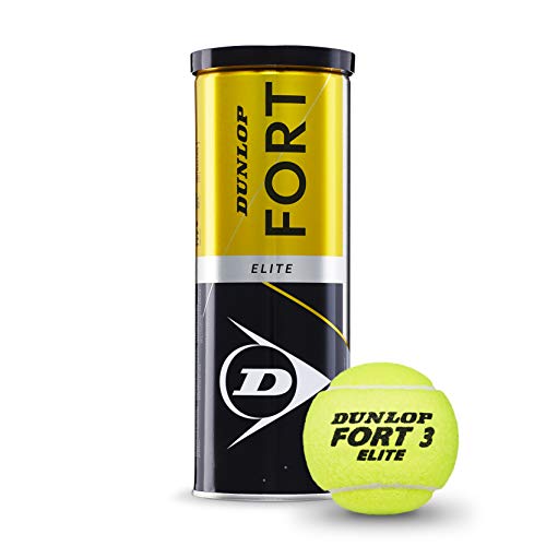 Dunlop Sports Unisex-Adult 601319 Dunlop Tennisball Fort Elite-3 Ball tin, Yellow, One Size von DUNLOP