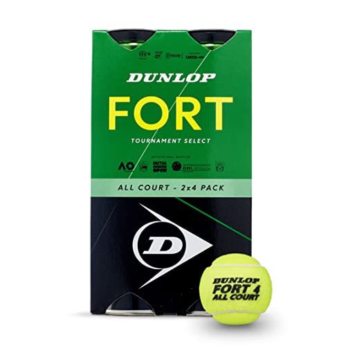 Dunlop Tennisball Fort All Court TS - für Sand, Hartplatz und Rasen (2x4 Bi-Pack) von Dunlop Sports