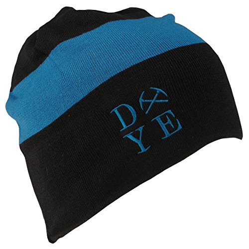 Dye Wollmütze Beanie Kopfbedeckung, Schwarz/Blau_500, One Size von Dye