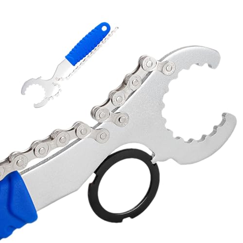 Dyeulget Kassetten-Sicherungsring-Werkzeug, Kettenpeitschen-Fahrradwerkzeug - Multifunktionale Werkzeuge zum Entfernen der Fahrradkettenpeitsche - Kassetten-Entfernerschlüssel, Speichenschlüssel für von Dyeulget