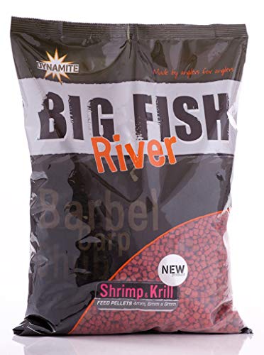 Dynamite Baits Pellets Big Fish River Feed Pellets Shrimp-Krill - D.4-6-8mm - 1.8Kg - Ady041366 - DY1366 von Dynamite Baits