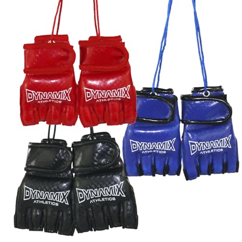 Dynamix Athletics Autospiegel Mini MMA Handschuhe Carbonix - Martial Arts Free Fight Handschuhe fürs Auto Spiegelanhänger Spiegel Aufhänger PKW Innenspiegel (Schwarz) von Dynamix Athletics