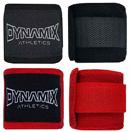 Dynamix Athletics Kinder Handbandagen 1,50m - Elastische Boxbandagen für Kids MMA Boxen Muay Thai Sparring - Daumenschlaufe und Klettverschluss (Rot) von Dynamix Athletics