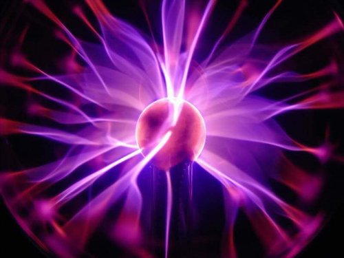 Plasmakugel Plasma-Lampe magische Blitze 8" Plasmaball Kopfball 20cm Durchschnitt / Höhe 30cm von E-Lektron