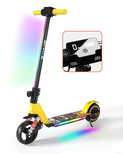 E-RIDES Elektroroller Kinder ab 6-12 Jahren,E Scooter mit Bunter Regenbogenlicht,5-8KM Reichweite,Faltbarer Elektro Scooter Kinder,130W Elektroscooter, Jugendliche von E-RIDES