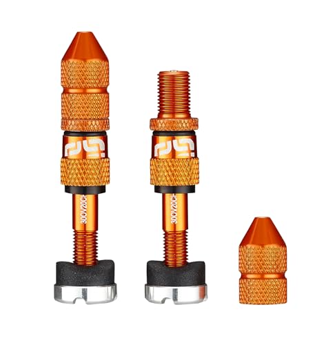 Quickfill-Schrader-Ventile (Paar) – 16–24 mm – Naranja von E13