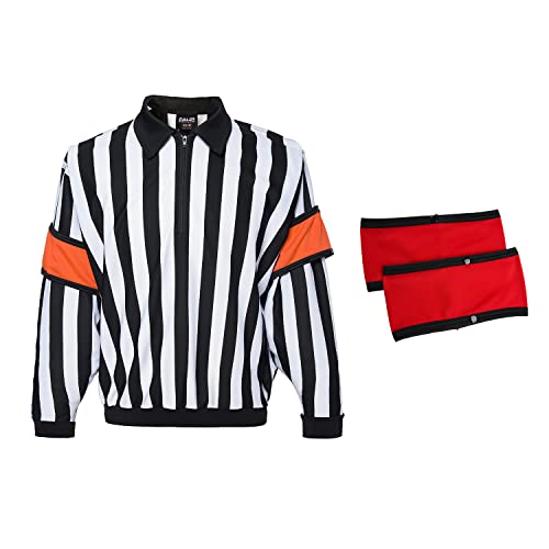 EALER HR200 Ice Hockey Long Sleeve Striped Referee/Umpire Jersey Shirt for Men von EALER