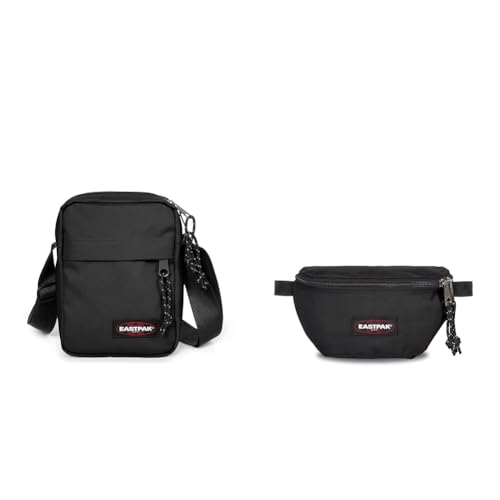 EASTPAK THE ONE Umhängetasche, 149 cm, 145 L, Black (Schwarz) & SPRINGER Gürteltasche, 129 cm, 125 L, Black (Schwarz) von EASTPAK