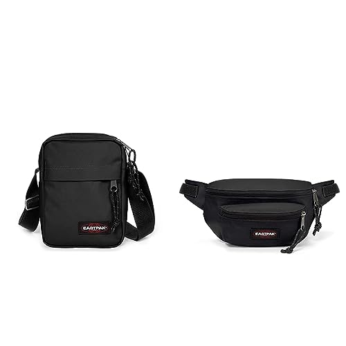 Eastpak Doggy Bag Gürteltasche, 40 cm, 24 L, Black (Schwarz) & The ONE Umhängetasche, 149 cm, 145 L, Black (Schwarz) von EASTPAK