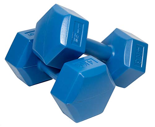 EB FIT Set mit 2 Hanteln aus Bitumenzement, Verbundstoff, für Krafttraining, Crossfit zu Hause, 2 x 4 kg von EB FIT
