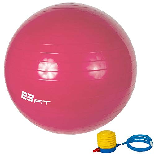 Gymnastikball mit Luftpumpe Ø 75 cm, 200 kg belastbar, Fitness, Yoga, Pilates UVM von EB FIT