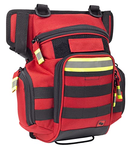 EB EMT Pouch Beintasche rot | großvolumige Oberschenkeltasche | Platz für umfangreiche Ausrüstung | Gute Polsterung | robuste Verarbeitung | einfacher und schneller Zugriff auf alle Inhalte von EB