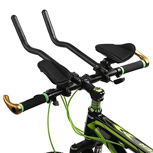 Triathlon Fahrrad Ruhe Lenker, langlebiger Lenker aus Aluminiumlegierung, Geeignet für Rennräder, Langstrecken-Mountainbiker 33.5 x 10cm von EBTOOLS