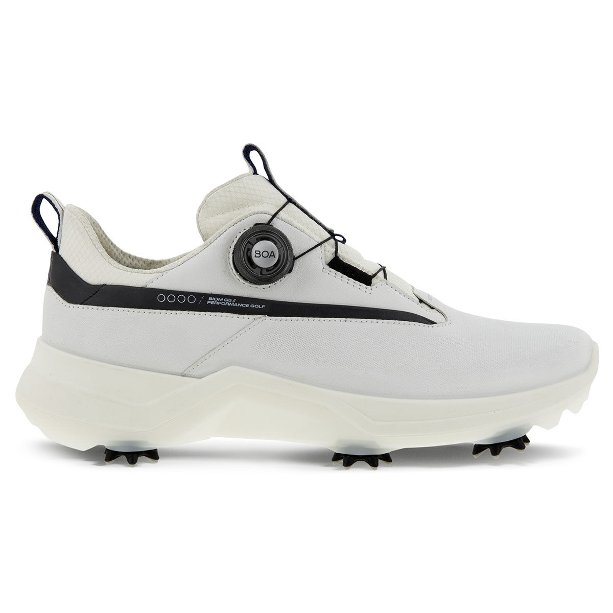 ECCO White and Black Comfortable Men's BIOM BOA G5 Golf Shoes, Size: 10.5-11 | American Golf von ECCO