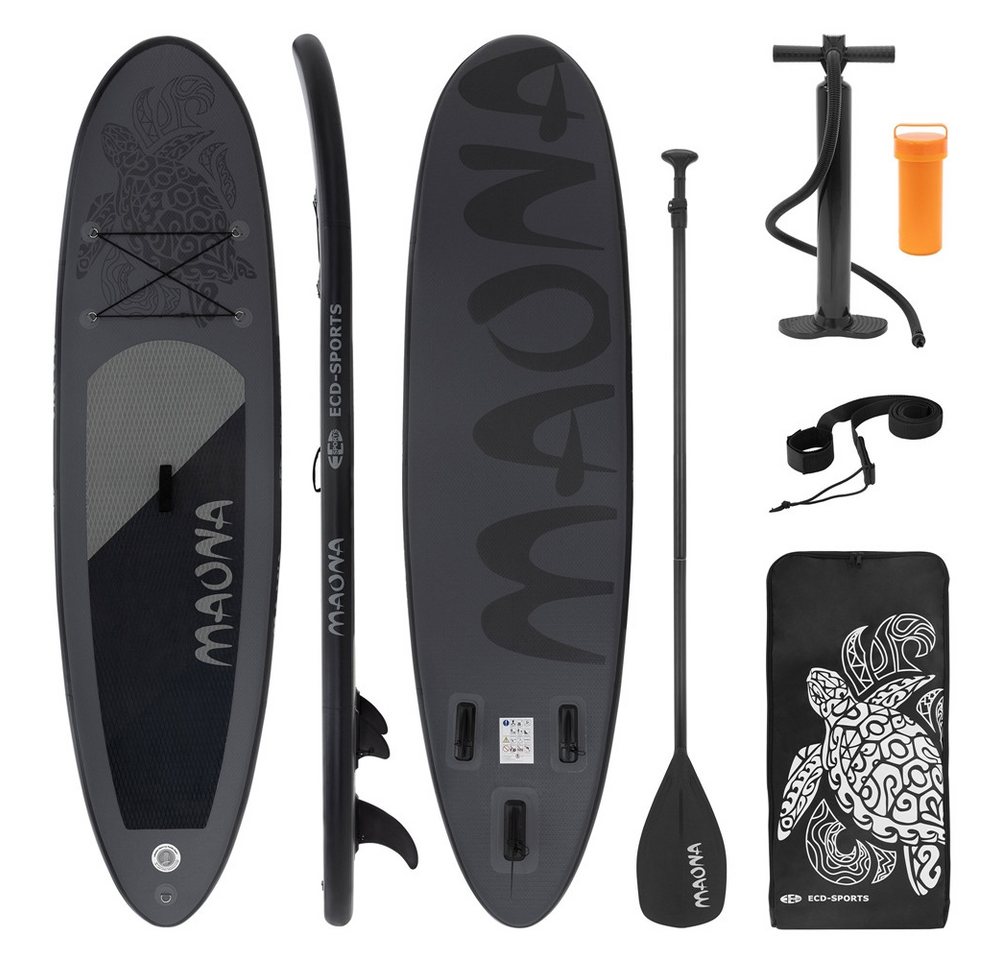 ECD Germany SUP-Board Stand Up Paddle Board aus PVC Paddelboard Paddling Board, Stand-Up Paddle-Board, Aufblasbares Surfboard Schwarz mit Anti-Rutsch Belag Komplett Set ECD Germany SUP-Board Stand Up Paddle Board aus PVC Paddelboard Paddling Board, Stand-Up Paddle-Board, Aufblasbares Surfboard Schwarz mit Anti-Rutsch Belag Komplett Set von ECD Germany