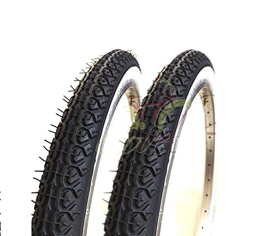 2 Reifen 20 x 1.75 (44-406) für Fahrrad Graziella, City Bike | Fahrradreifen weiß/schwarz aus Gummi von ECOVELO