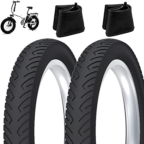 2 Reifen 20x4.0 1/4 (97-406) + Luftkammern Paar Reifen Kenda Slick Fat Bike E-Bike Fat 20" von ECOVELO