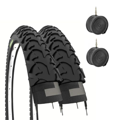 EBA12MBE 2 schwarze Reifen 12 1/2 x 1,75 x 2 1/4 (47-203) + Reifen aus Gummi Fahrrad MTB Kinder von ECOVELO
