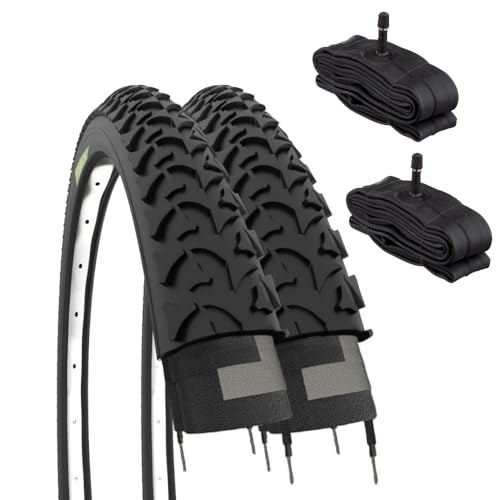 ECOVELO Unisex Kinder Ebi20mae 2 Reifen 20 x 1,75 (47-406) + Schläuche mit Schrader-Ventil, Schwarz, 20 POLLICI von ECOVELO