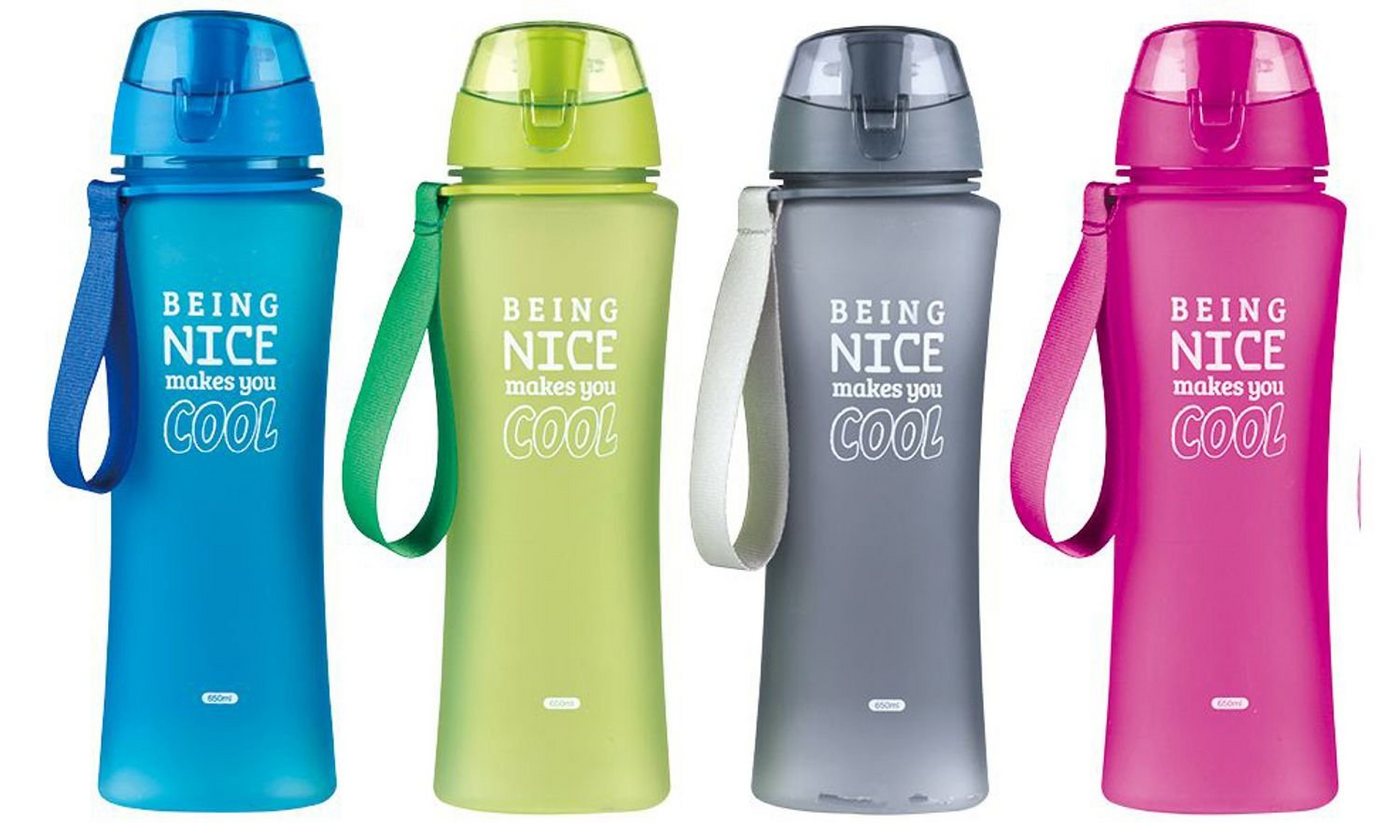 EDCO Trinkflasche 24x Trinkflasche Kunststoff 650ml Wasser Sport Saft Soft Getränke Gym von EDCO