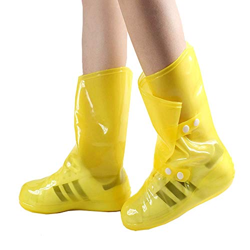 EEKUY Women's High Heel Shoe Cover, 11.8 Inch Hign Waterproof Rain Shoes Cover Reusable Non-Slip Overshoes for Outdoor Sports Overshoes,Yellow,L von EEKUY