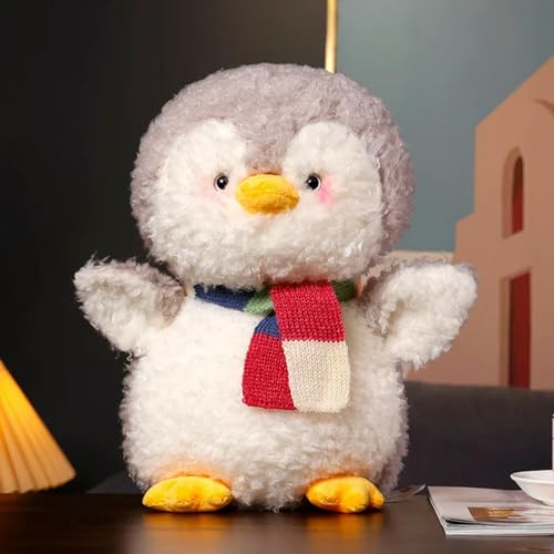 EEYJEMUT SHUOHONG Süßes Stoffpinguin-Spielzeug, Stofftier-Pinguinkissen, süßes Geburtstagskind, 30 cm, 1 von EEYJEMUT