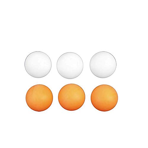 N-K PULABO Tischtennisbälle Kunststoff Ping Pong Bälle für Amateure Unterhaltung 40mm Durchmesser Orange, Weiß 6Pcs Langlebig und nützlich Beliebt von EElabper