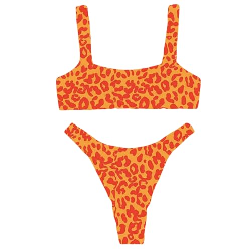 EFCQJZRZ Bikini Frauen Orange Push Up Gepolstert Tanga Badeanzug Weiblich Geschnittene Badeanzug Badebekleidung-orange 2_a-m von EFCQJZRZ